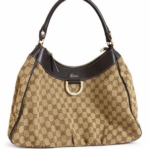 Sold‼️ Gucci Monogram GG Canvas Hobo | Brown Leather